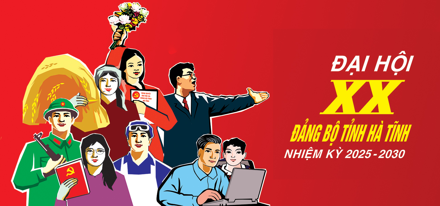 TRANH CỔ ĐỘNG TUYÊN TRUYỀN ĐẠI HỘI ĐẠI BIỂU ĐẢNG BỘ TỈNH LẦN THỨ XX, NHIỆM KỲ 2025-2030