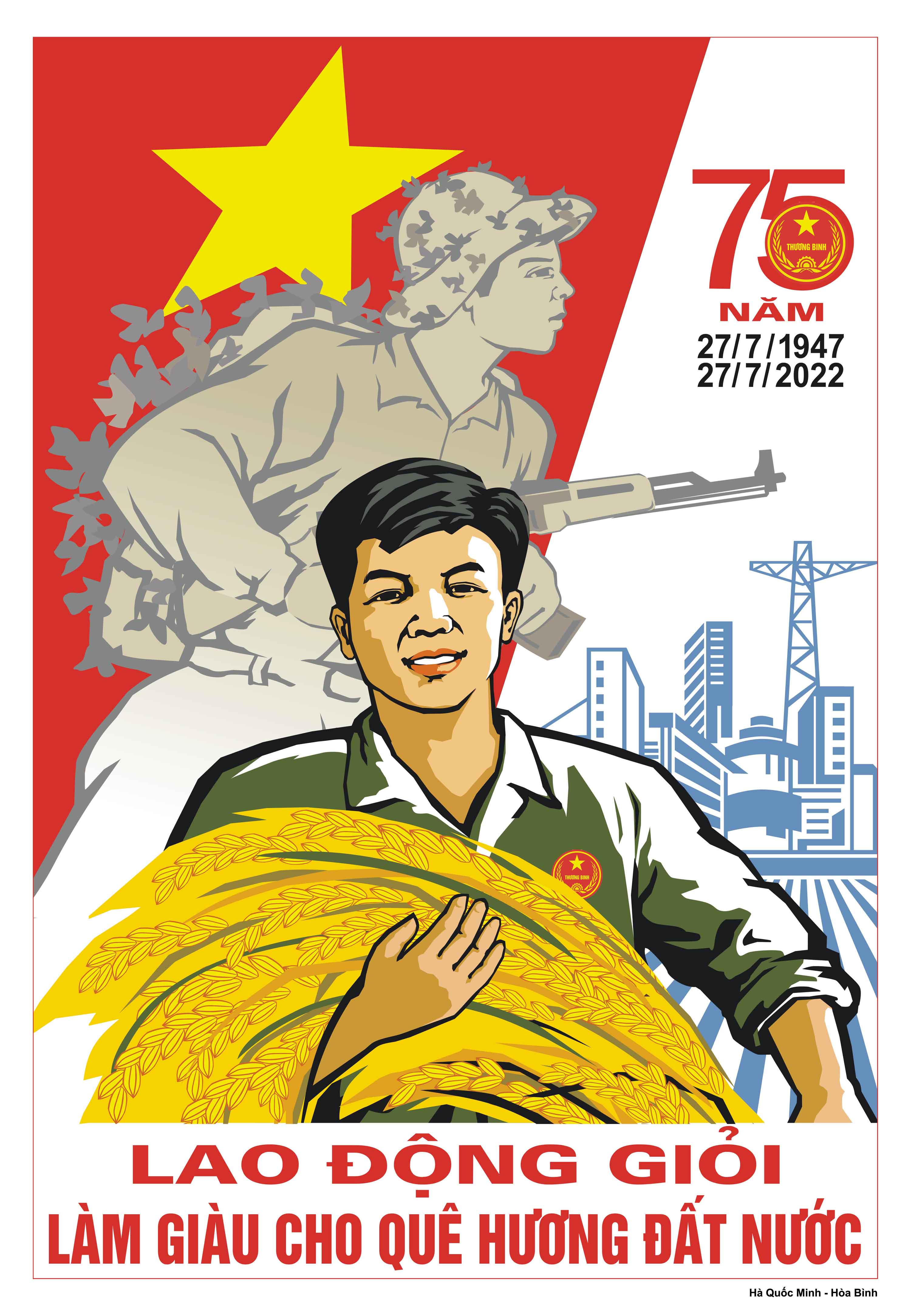 Album Tranh cổ động tuyên truyền 75 năm Ngày Thương binh, Liệt sỹ (27/7/1947-27/7/2022)