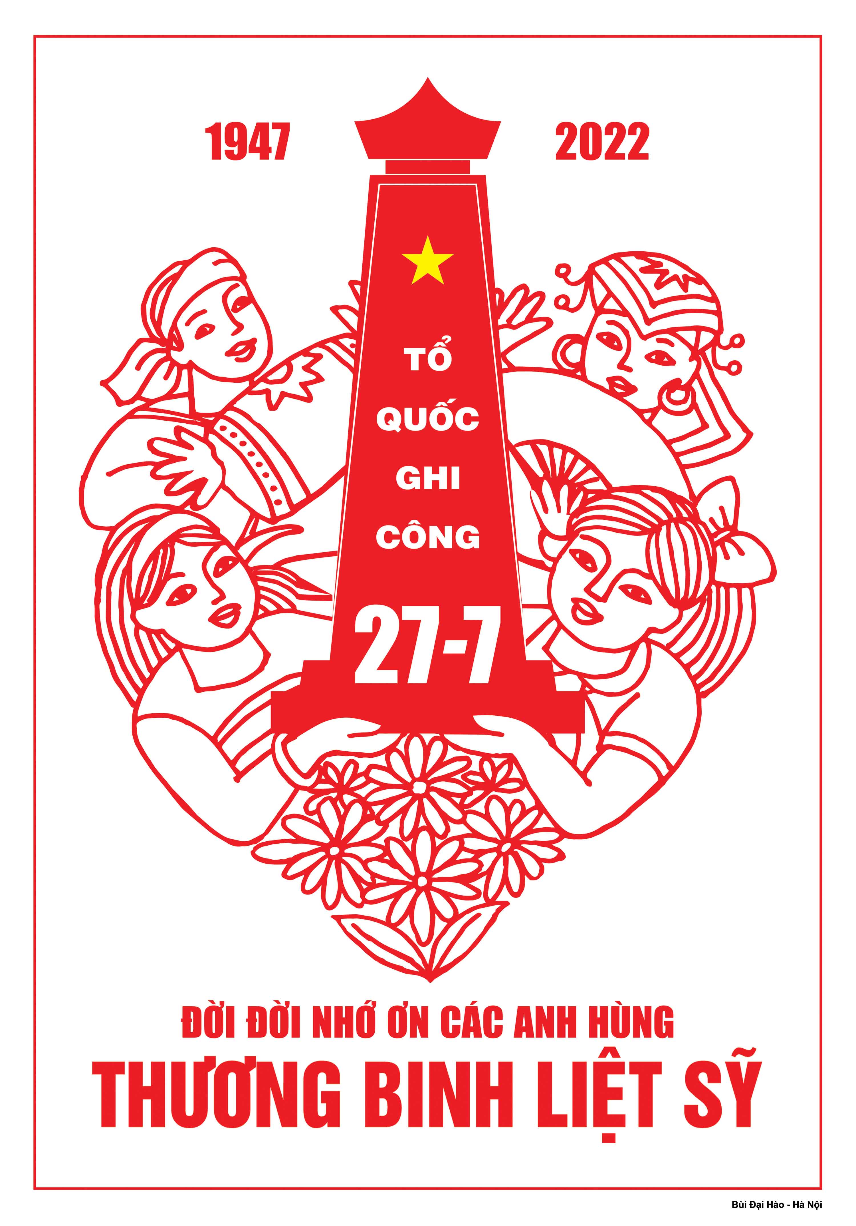 Album Tranh cổ động tuyên truyền 75 năm Ngày Thương binh, Liệt sỹ (27/7/1947-27/7/2022)