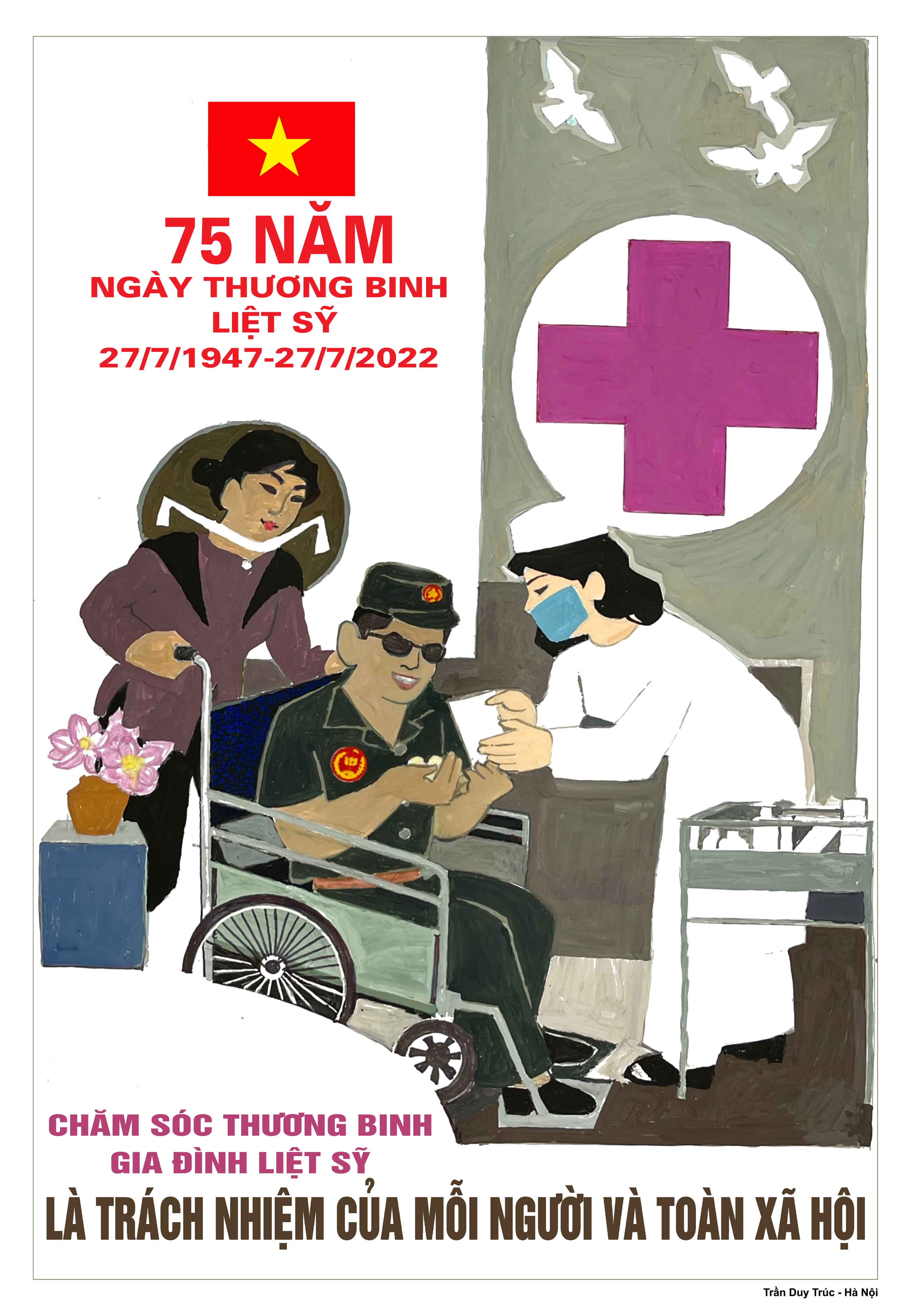 Album Tranh cổ động tuyên truyền 75 năm Ngày Thương binh, Liệt sỹ (27/7/1947-27/7/2022)