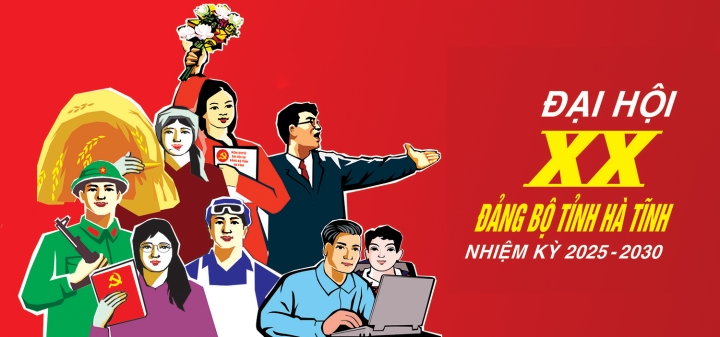 TRANH CỔ ĐỘNG TUYÊN TRUYỀN ĐẠI HỘI ĐẠI BIỂU ĐẢNG BỘ TỈNH LẦN THỨ XX, NHIỆM KỲ 2025-2030
